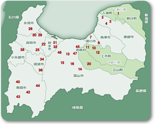 富山県生コン組合工場配置図